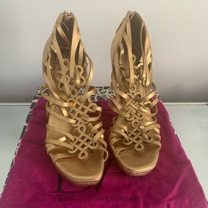 Diane von Furstenberg Gold Sandal